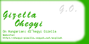 gizella ohegyi business card